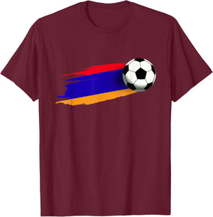 Armenia Flag Jersey Armenian Soccer Team Armenian T-Shirt - T-Shirt | Maroon