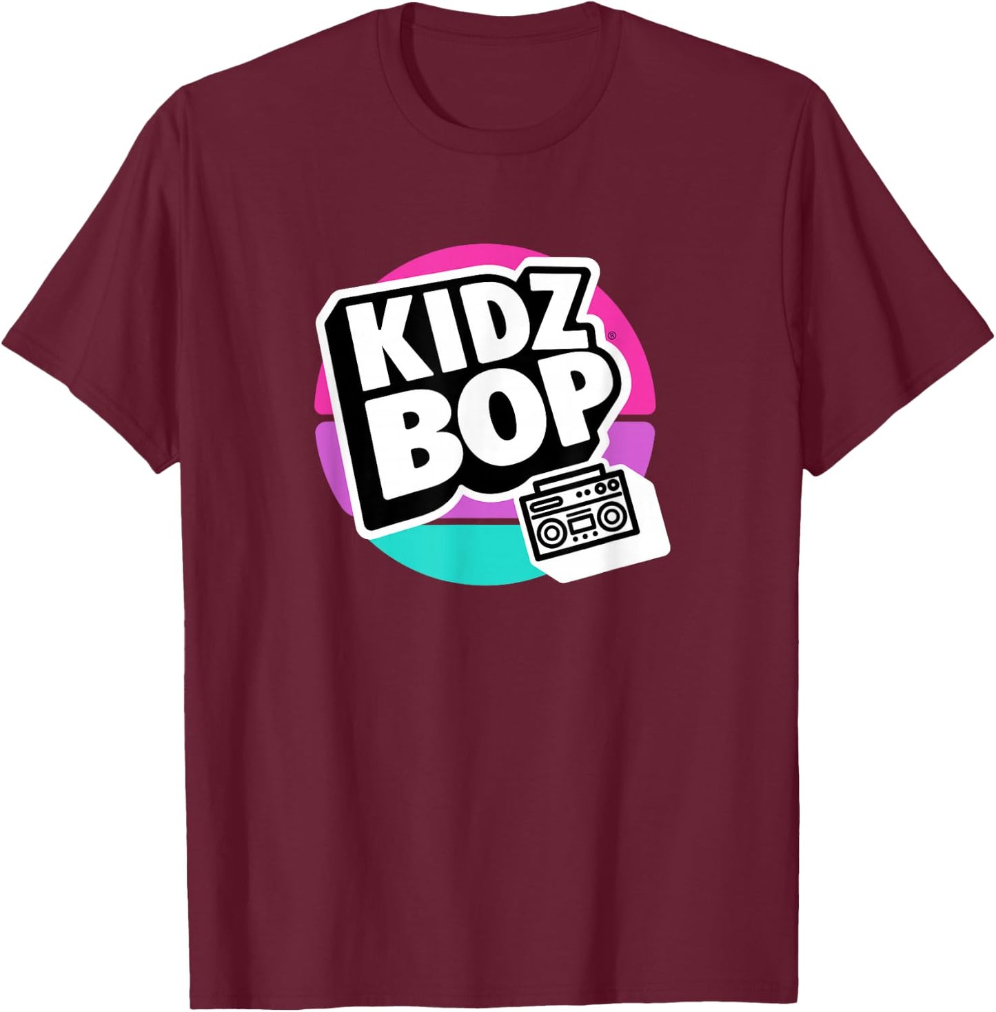 KIDZ BOP - Boombox Logo T-Shirt - T-Shirt | Maroon