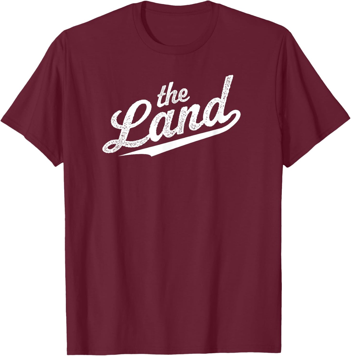 Vintage "The Land" Cleveland Ohio Script Retro Throwback T-Shirt - T-Shirt | Maroon