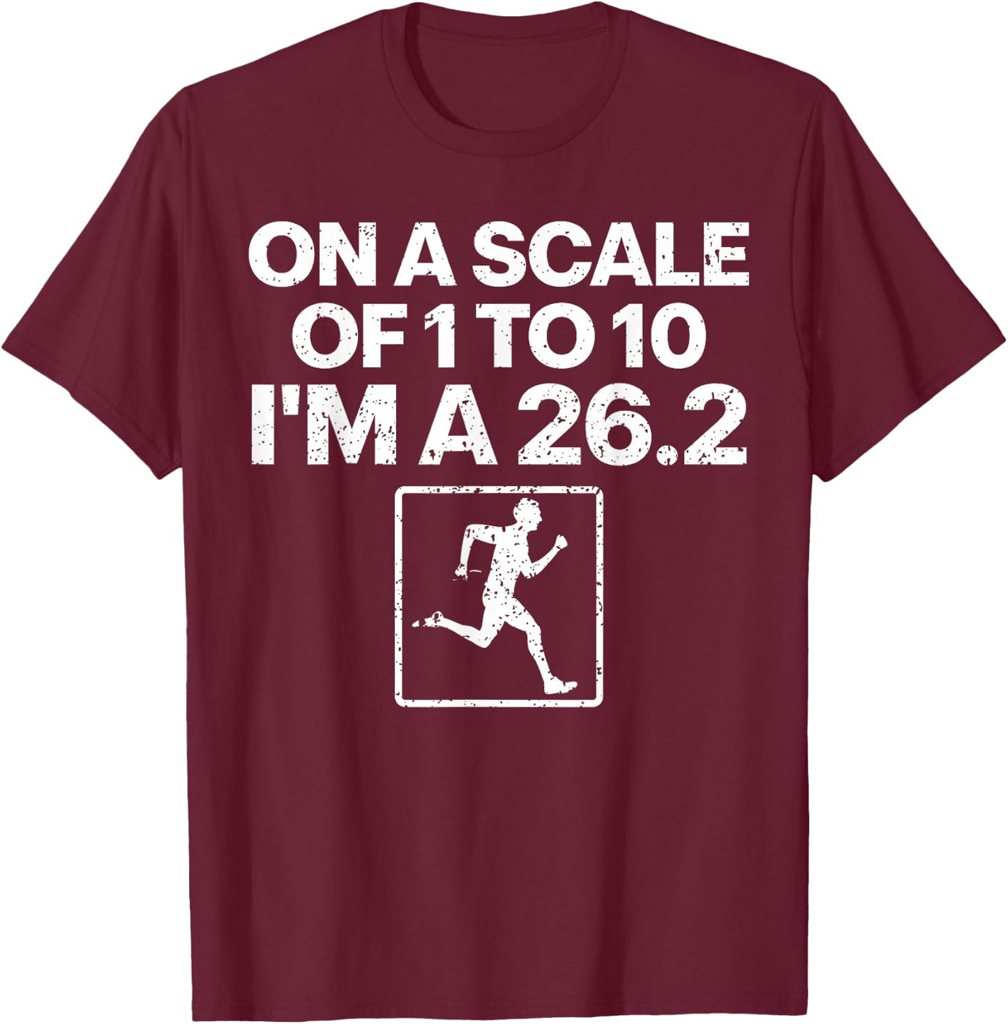 Funny Marathon Art Men Women Marathon Finisher 26.2 Running T-Shirt - T-Shirt | Maroon