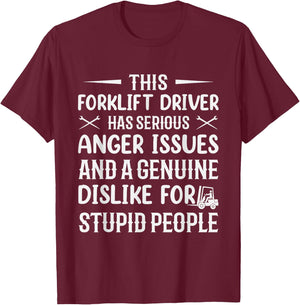 Funny Forklift Art Women Certified Forklift Drivers T-Shirt - T-Shirt | Maroon