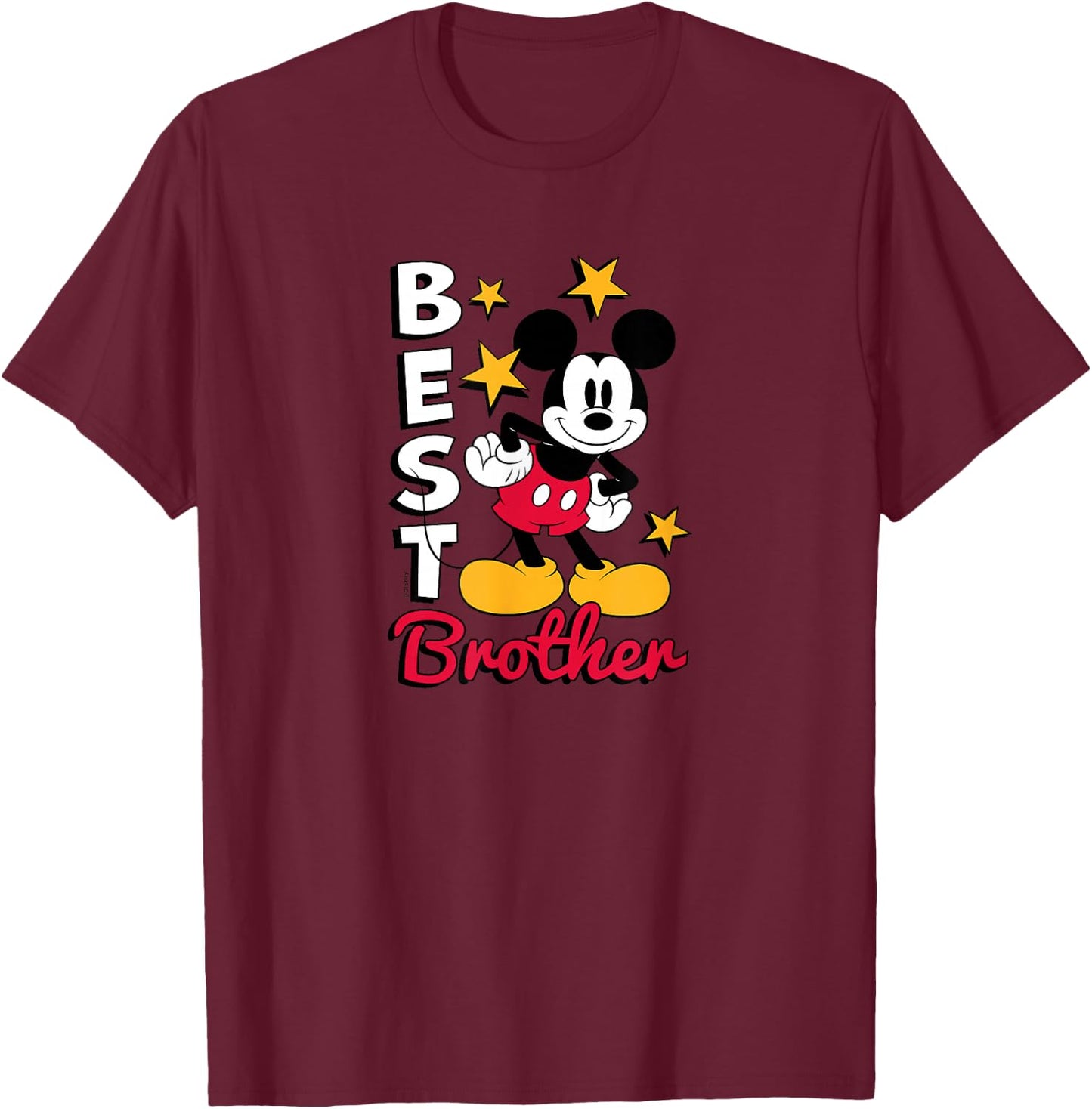 Disney - Mickey Best Brother T-Shirt - T-Shirt | Maroon