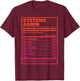 Systems Admin Nutrition Facts Tech Humor T-Shirt - T-Shirt | Maroon