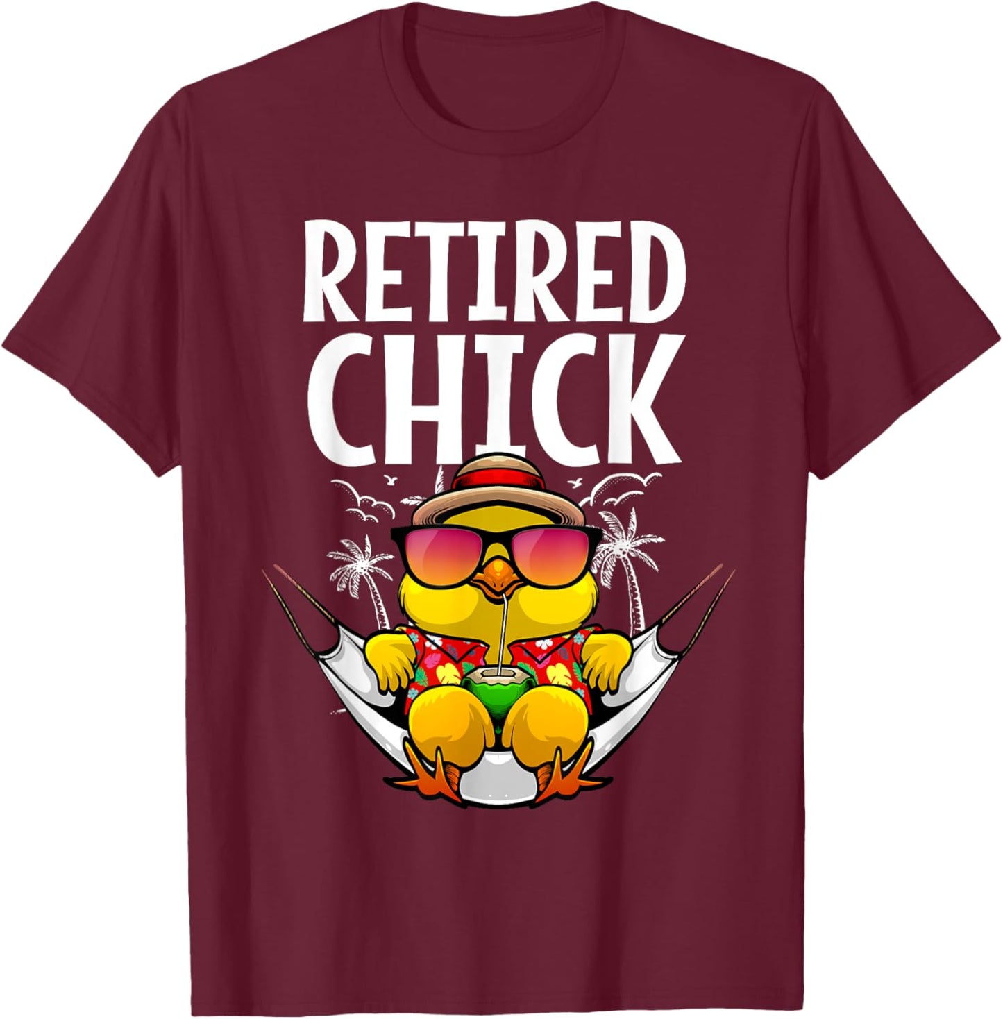Cute Retirement Art For Mom Women Retirement Lover Retired T-Shirt - T-Shirt | Maroon