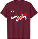 Croatia Croatian Roots Croatian Soccer Player Croatian Flag T-Shirt - T-Shirt | Maroon