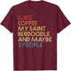 Saint Berdoodle Dog Owner Coffee Lover Funny Vintage Retro T-Shirt - T-Shirt | Maroon