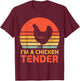 Vintage Chicken Farmer Retro I'm A Chicken Tender T-Shirt - T-Shirt | Maroon