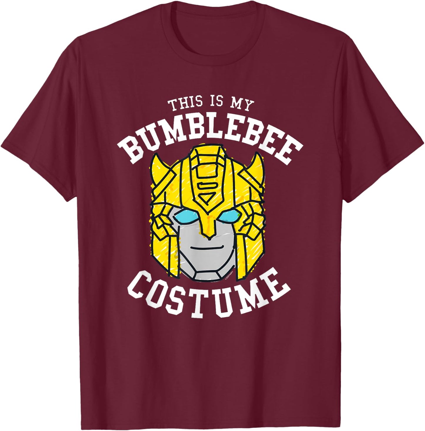 Transformers Halloween This Is My Bumblebee Costume T-Shirt - T-Shirt | Maroon