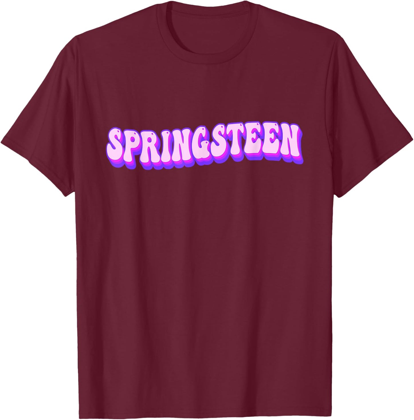 Springsteen Rock Fan Inspired T-Shirt - T-Shirt | Maroon