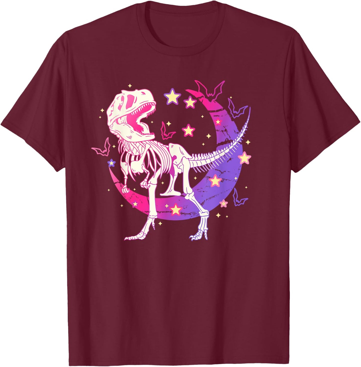 Pastel Goth Creepy Dinosaurs for Kawaii lover T-Shirt - T-Shirt | Maroon