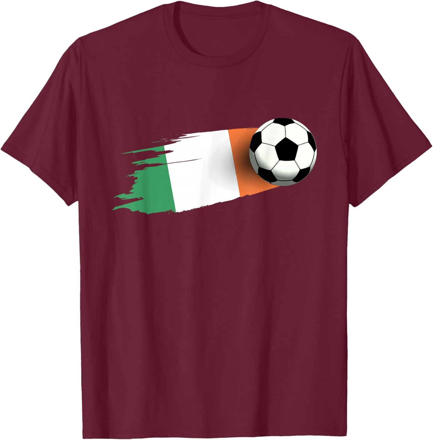 Ireland Flag Jersey Ireland Soccer Team Ireland T-Shirt - T-Shirt | Maroon