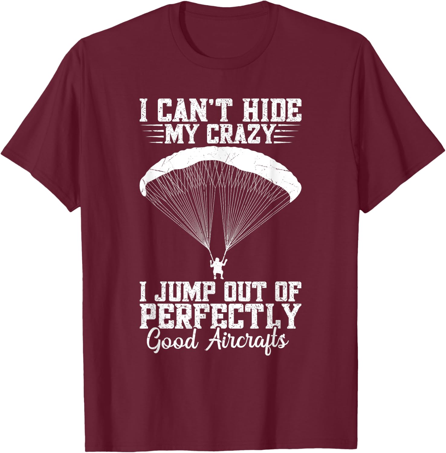 Paratrooper Costume Parachute Gear Skydiving 82nd Airborne T-Shirt - T-Shirt | Maroon