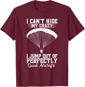 Paratrooper Costume Parachute Gear Skydiving 82nd Airborne T-Shirt - T-Shirt | Maroon