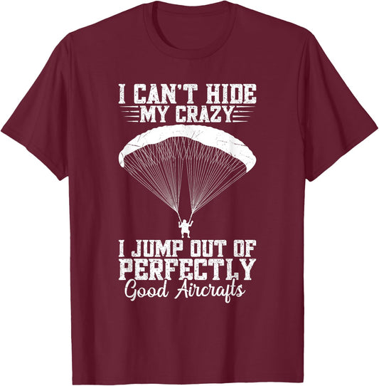 Paratrooper Costume Parachute Gear Skydiving 82nd Airborne T-Shirt - T-Shirt | Maroon