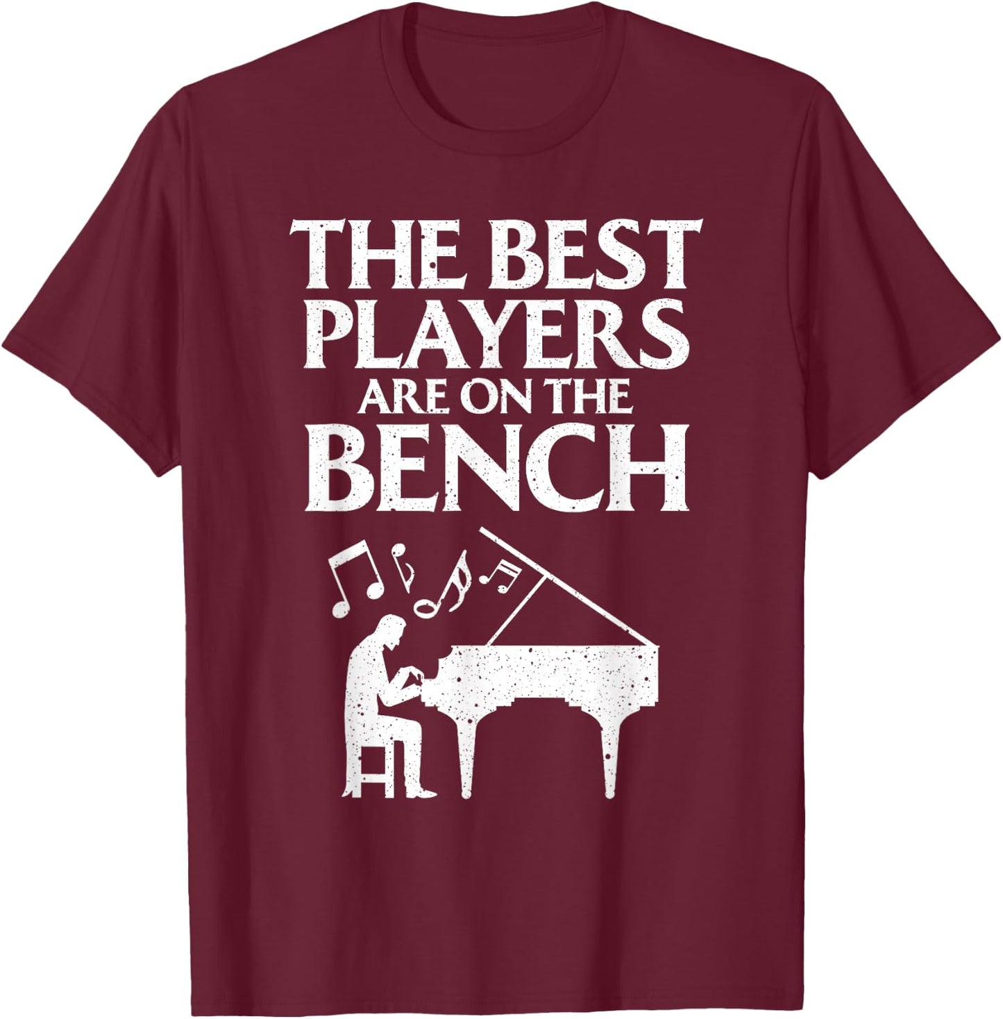Funny Piano Art Women Kids Keyboard Piano Players T-Shirt - T-Shirt | Maroon