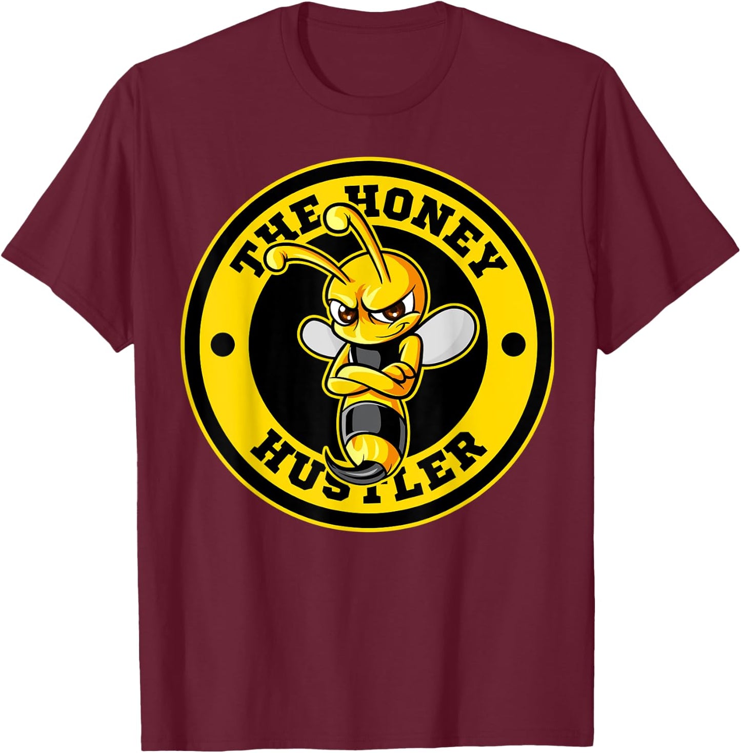The Honey Hustler Beekeeper T-Shirt - T-Shirt | Maroon