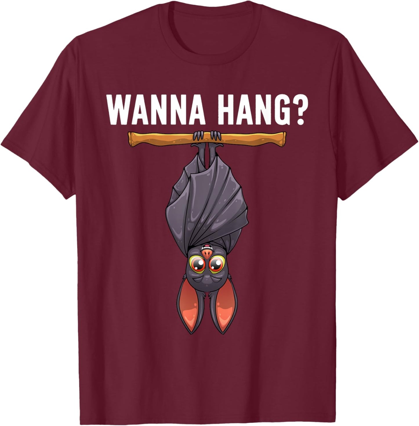 Funny Bat Design Women Nocturnal Bird Bat Lovers T-Shirt - T-Shirt | Maroon