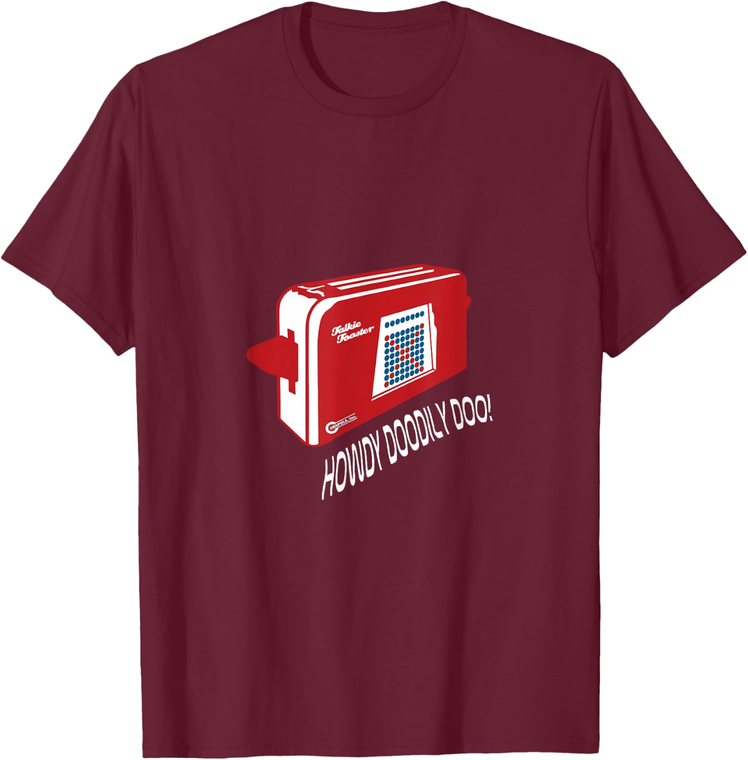 Arrowroot Red Talkie Toaster Dwarf T-Shirt - T-Shirt | Maroon