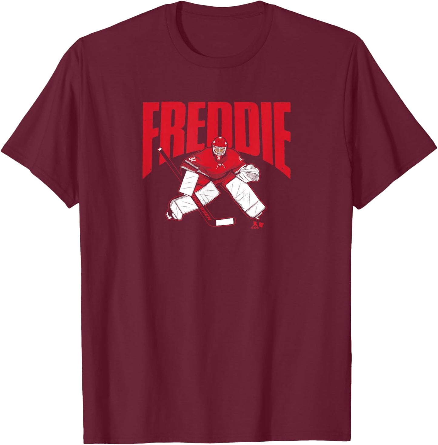 Frederik Andersen: Freddie - Carolina Hockey T-Shirt - T-Shirt | Maroon
