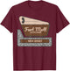 Fort Mott State Park New Jersey Welcome Sign Souvenir T-Shirt - T-Shirt | Maroon