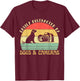 Easily Distracted By Cameras & Dogs Retro Funny Photographer T-Shirt - T-Shirt | Maroon
