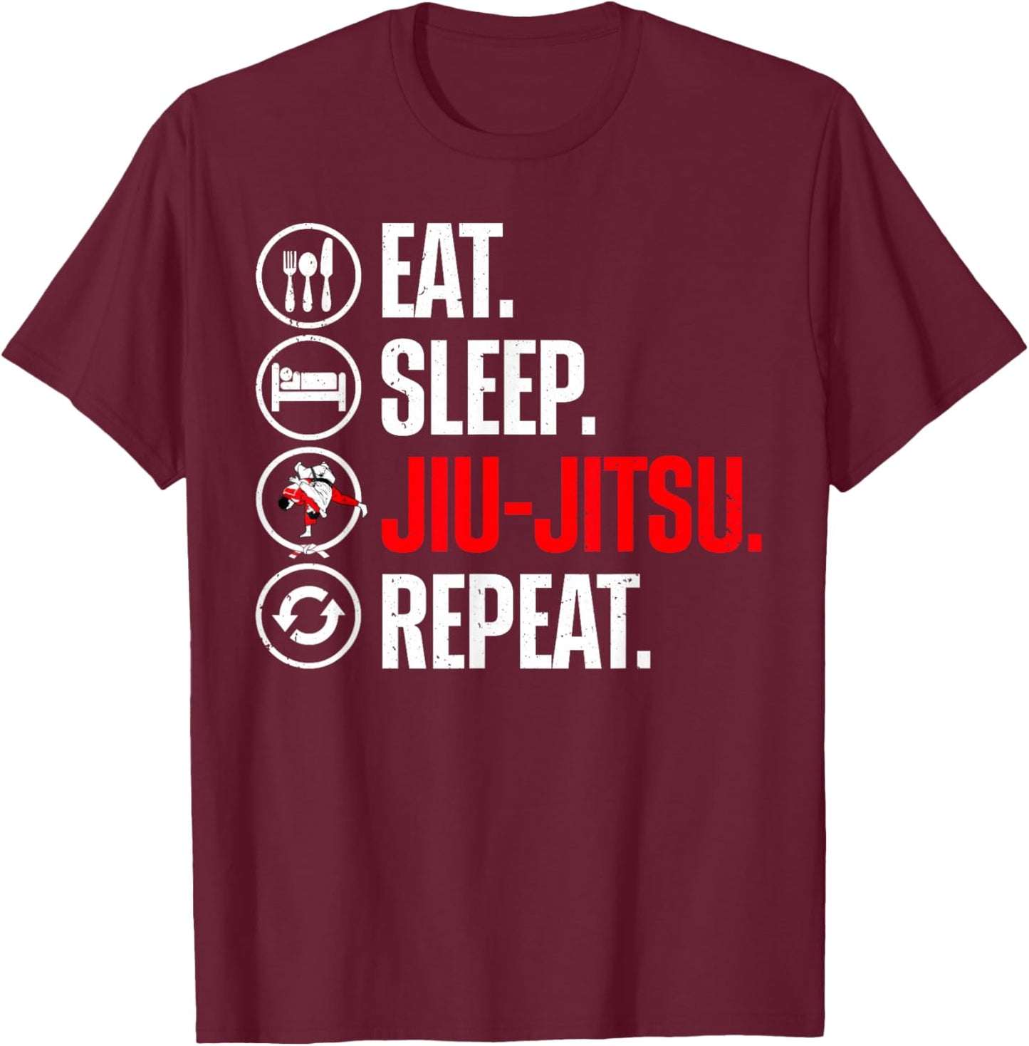 Funny Jiu Jitsu Design Women Kids Martial Arts Lover Small T-Shirt - T-Shirt | Maroon
