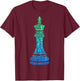 Chess King Boys Kids Men Youth T-Shirt - T-Shirt | Maroon