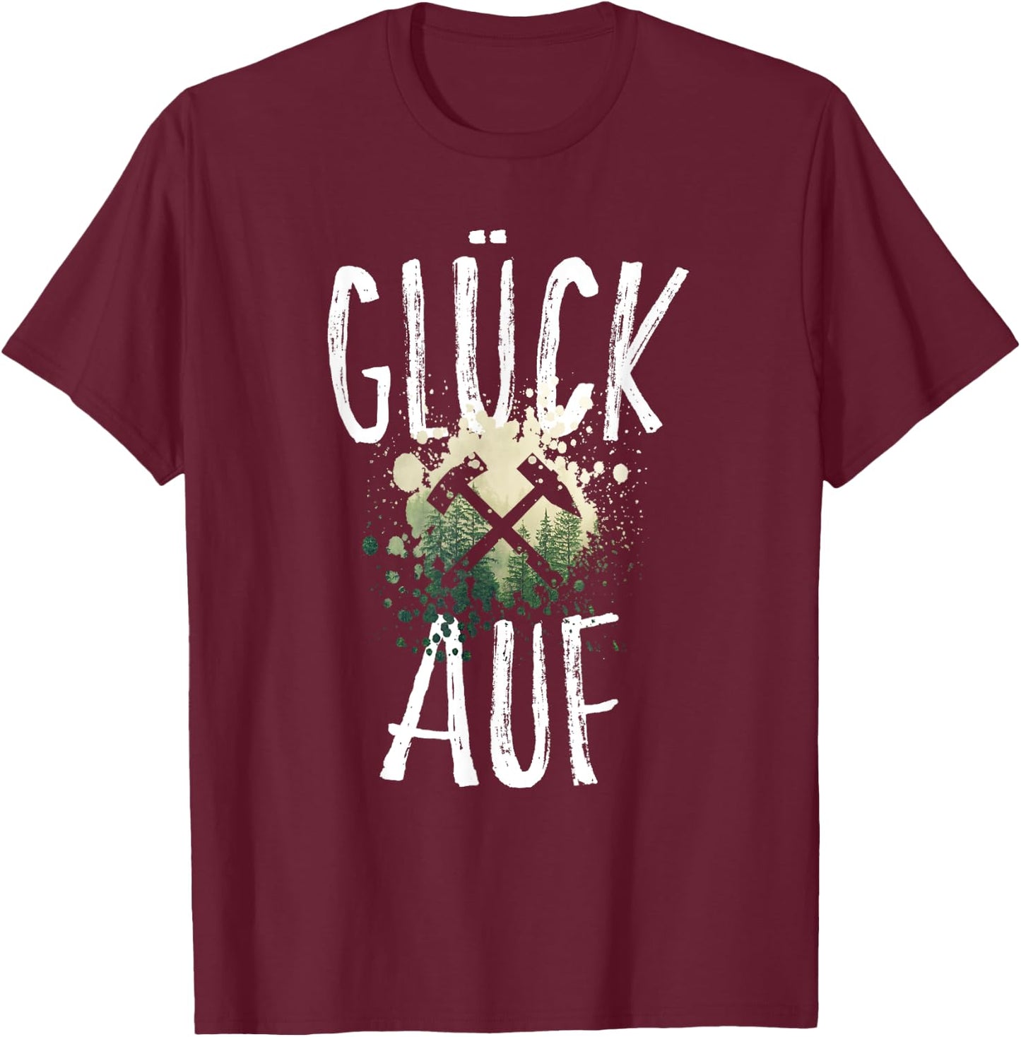 Mallets and Iron - Glück Auf Erzgebirge T-Shirt - T-Shirt | Maroon
