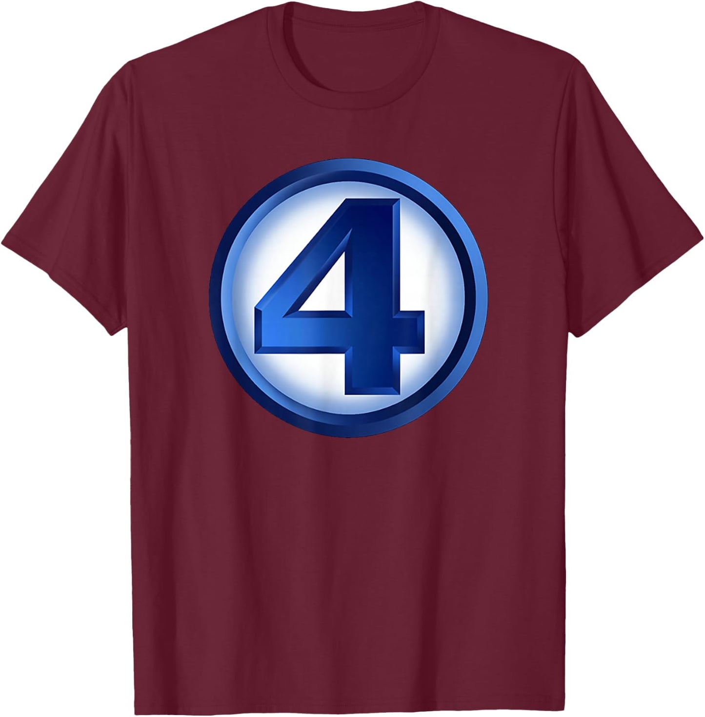 Marvel Fantastic Four Classic 4 Official Team Logo T-Shirt - T-Shirt | Maroon