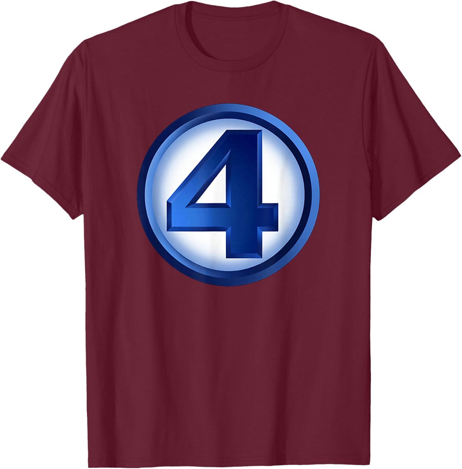 Marvel Fantastic Four Classic 4 Official Team Logo T-Shirt - T-Shirt | Maroon