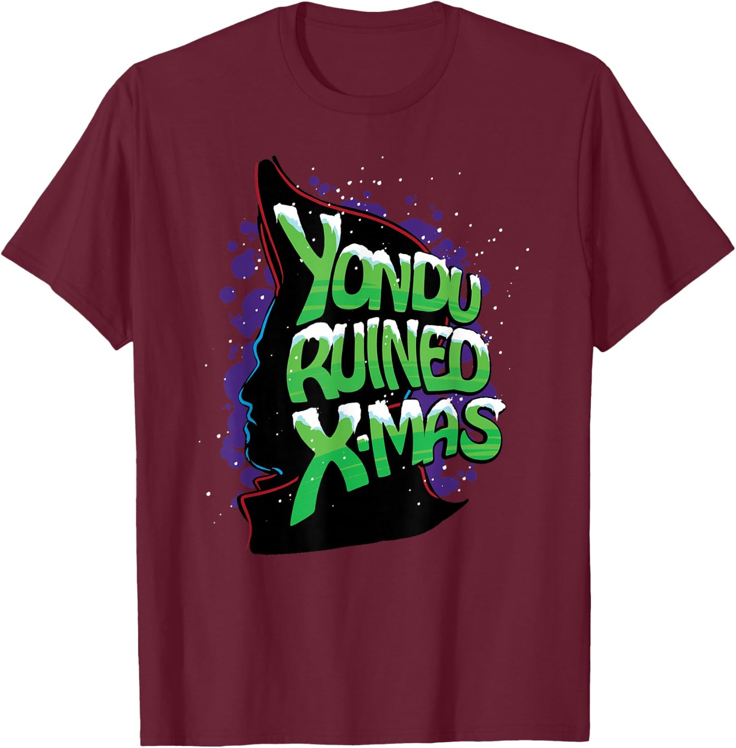 Marvel Guardians of the Galaxy Yondu Ruined Christmas T-Shirt - T-Shirt | Maroon