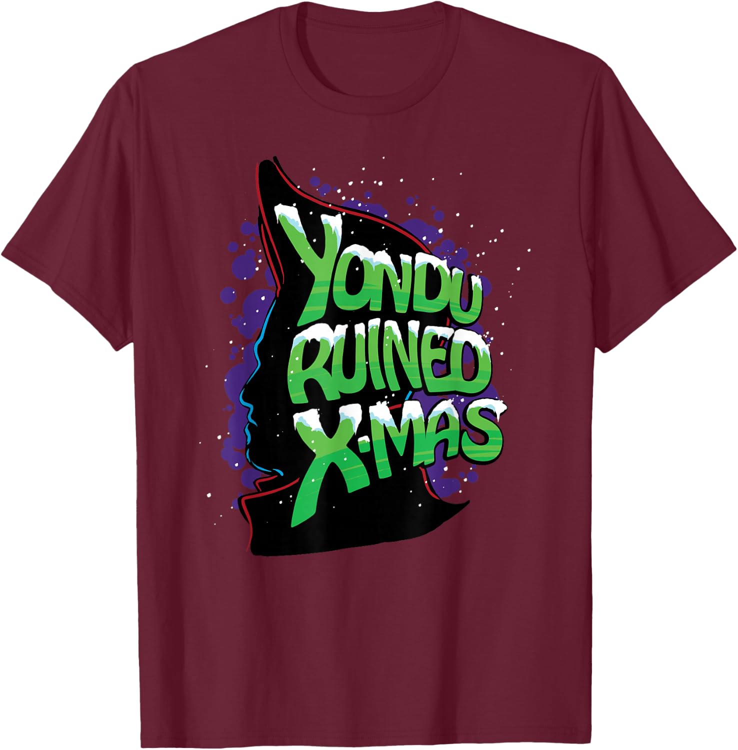 Marvel Guardians of the Galaxy Yondu Ruined Christmas T-Shirt - T-Shirt | Maroon