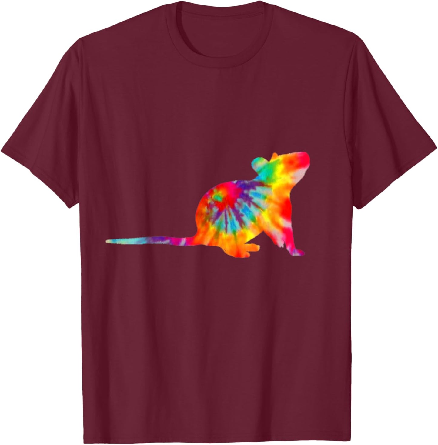 Mouse Tie Dye Vintage Pet Rat T-Shirt - T-Shirt | Maroon