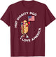 Hot Diggity Dog July 4th America Patriotic Picnic USA Funny T-Shirt - T-Shirt | Maroon