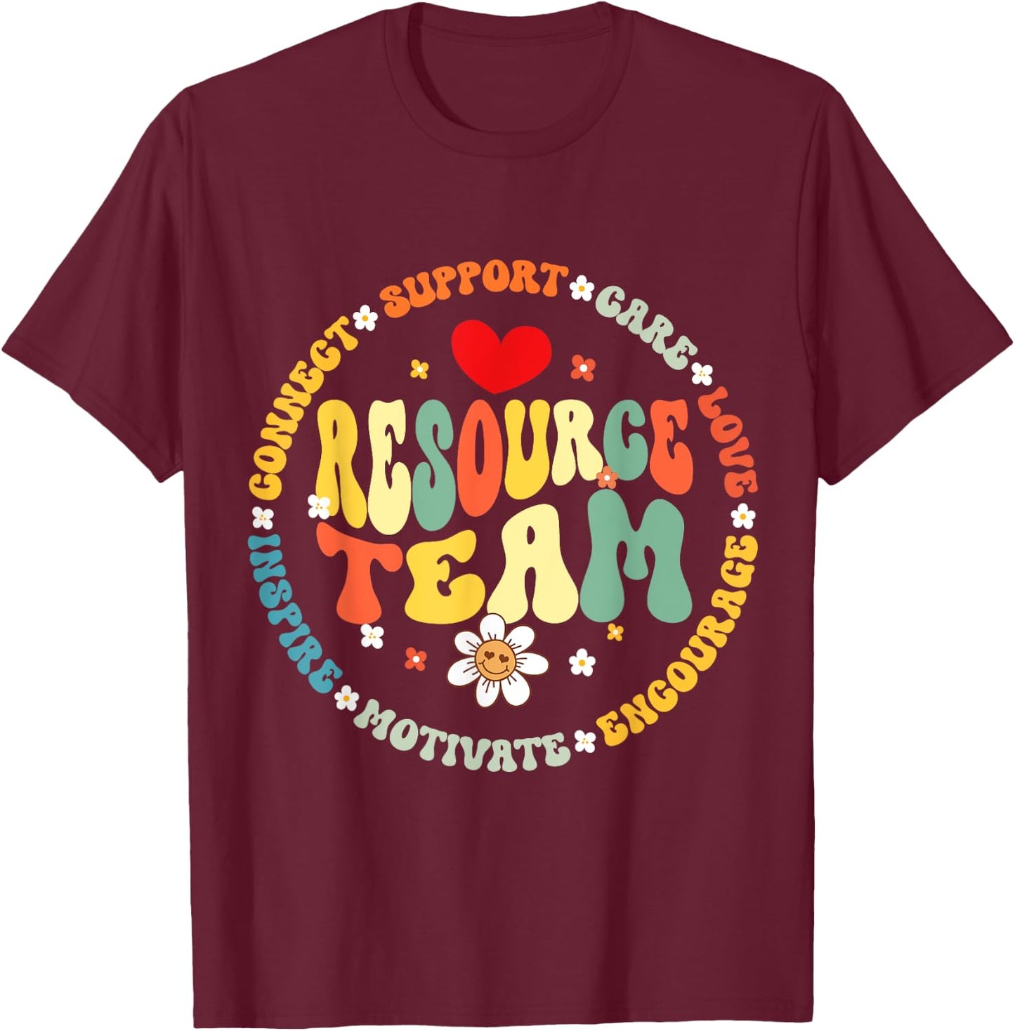 Resource Teacher Team Special Education IEP Teaching Squad T-Shirt - T-Shirt | Maroon