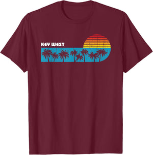 Vintage Key West Florida Keys Boys Vacation Souvenir T-Shirt - T-Shirt | Maroon