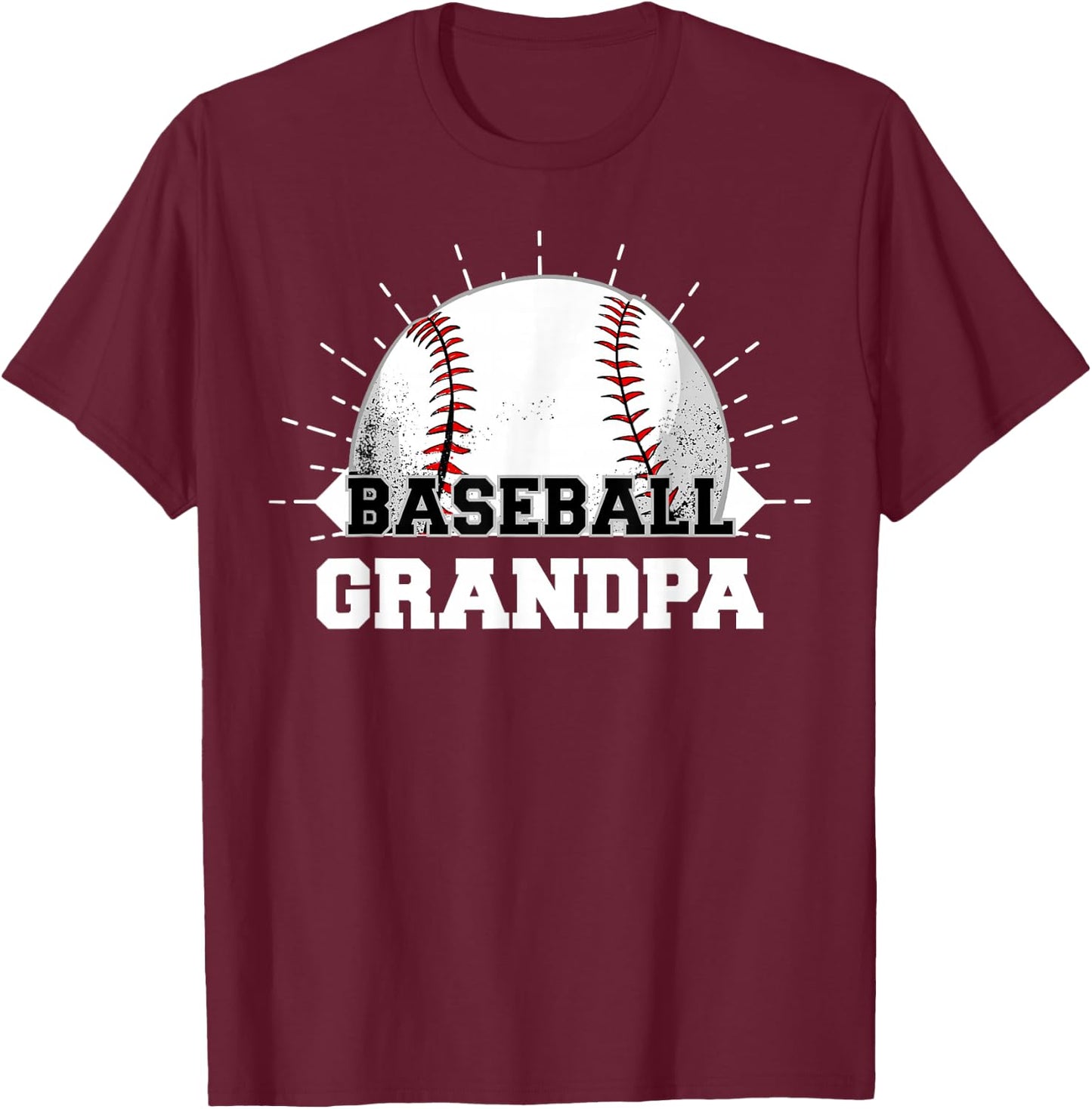 Game Day Sports Lover Funny Baseball Grandpa T-Shirt - T-Shirt | Maroon
