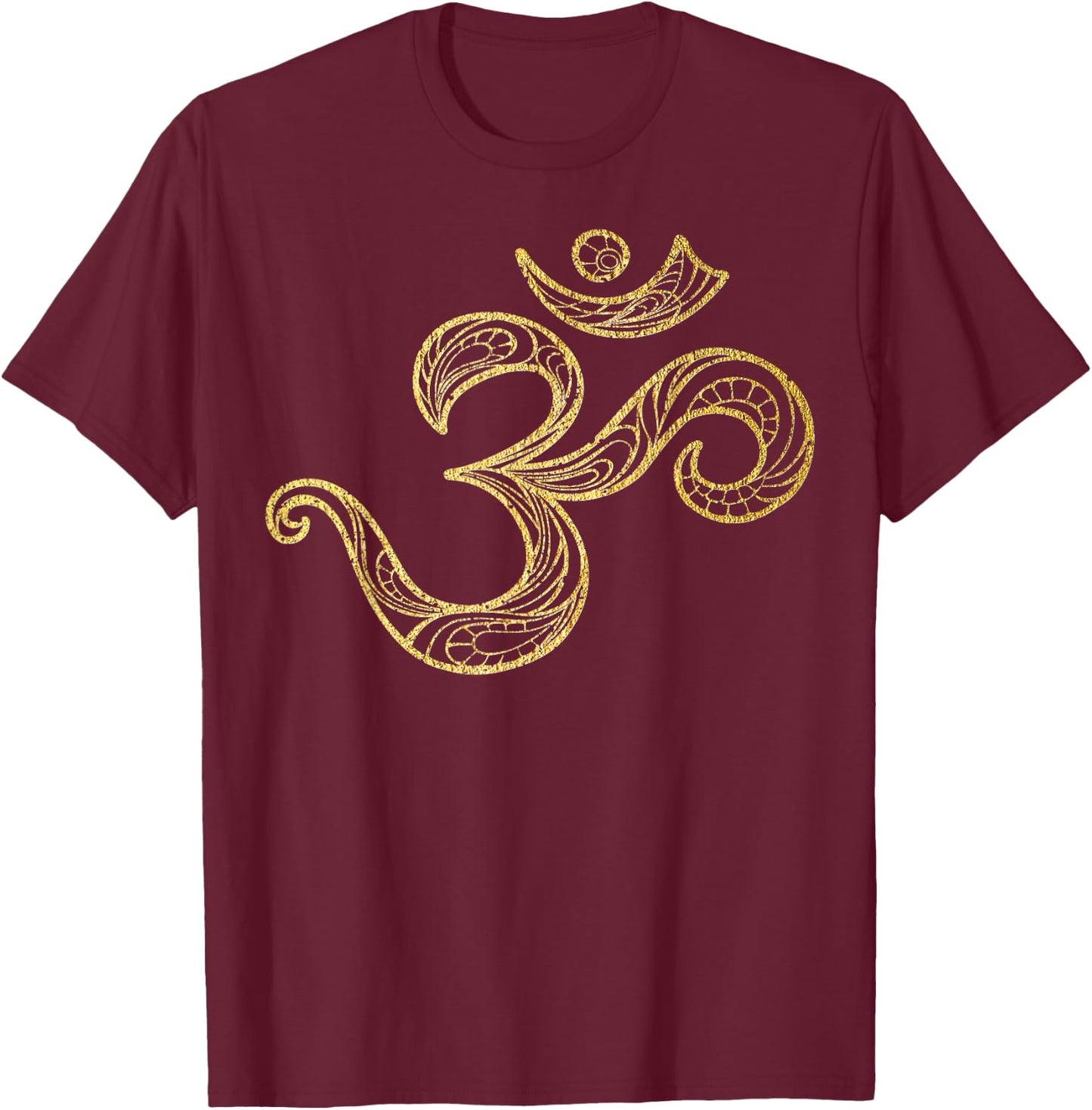 Om Symbol Yoga Meditation Namaste Spiritual Mantra Mandala T-Shirt - T-Shirt | Maroon