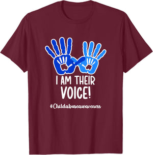 Child Abuse Prevention Month Child Abuse Awareness T-Shirt - T-Shirt | Maroon