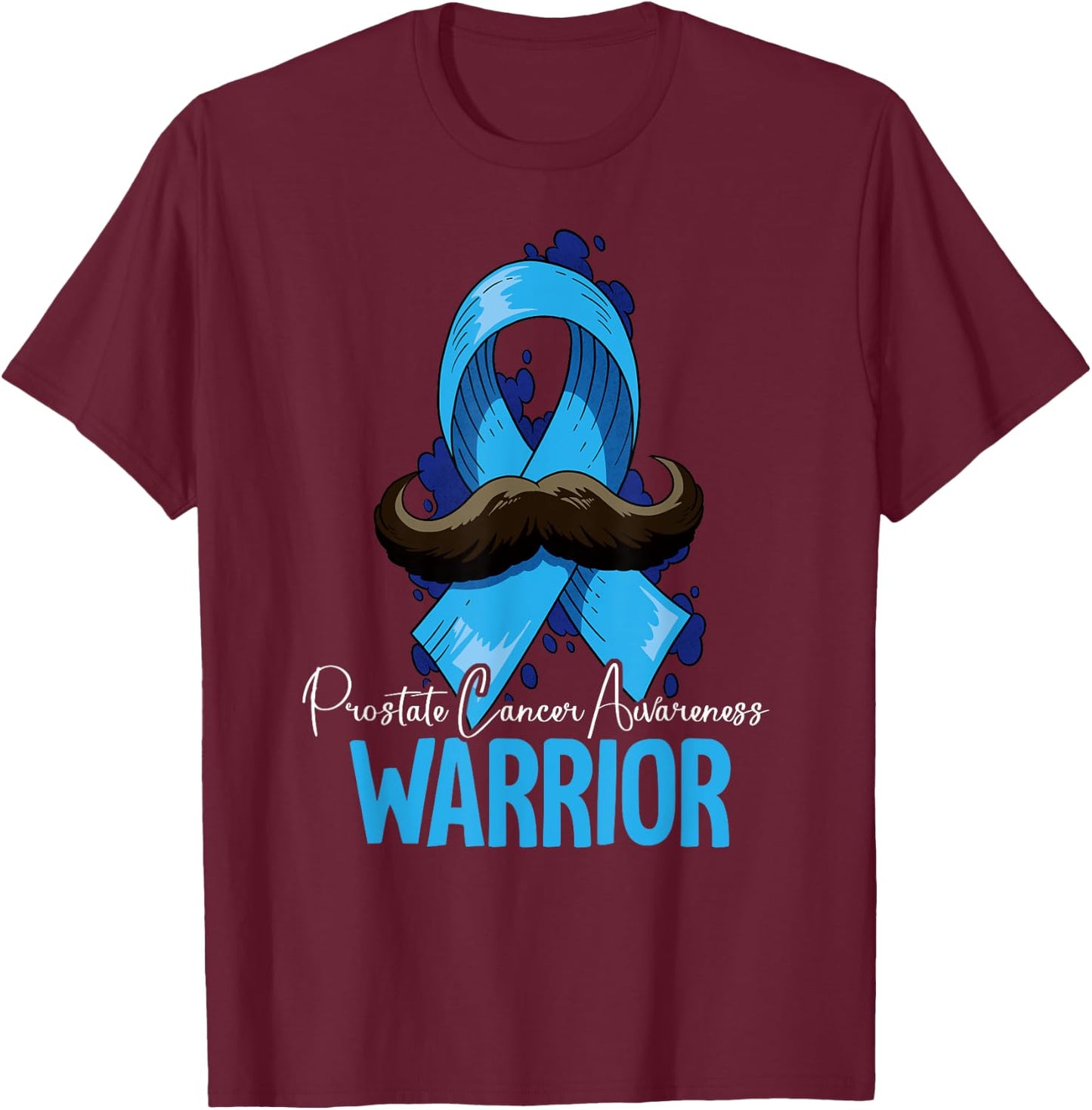 Warrior Prostate Cancer Awareness T-Shirt - T-Shirt | Maroon