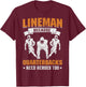Lineman Because Quarterbacks Need Heroes - American Football T-Shirt - T-Shirt | Maroon