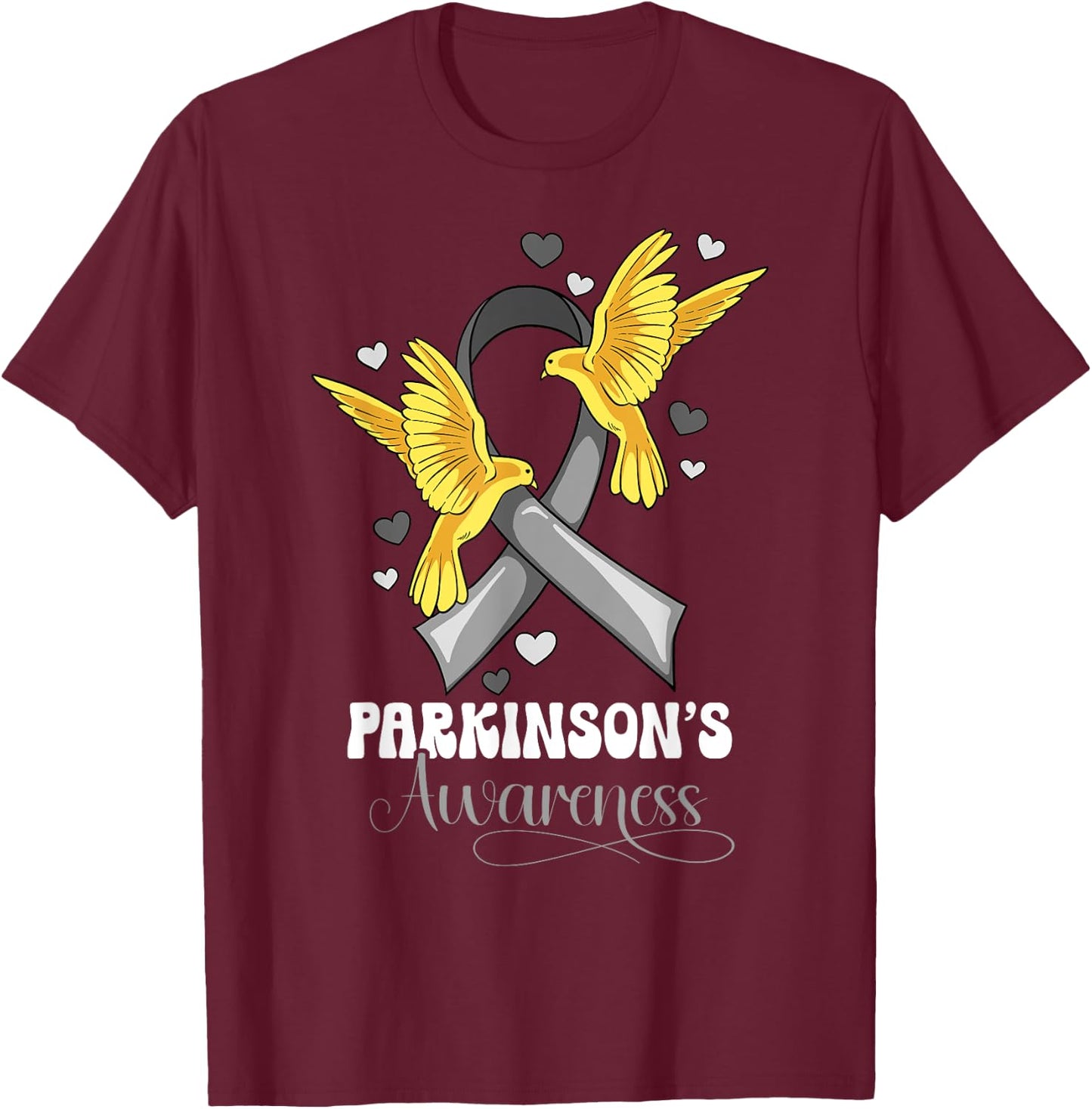 Parkinson's Awareness T-Shirt - T-Shirt | Maroon