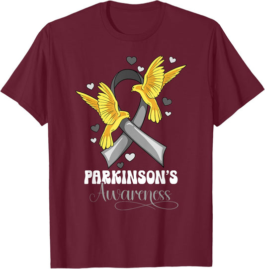 Parkinson's Awareness T-Shirt - T-Shirt | Maroon