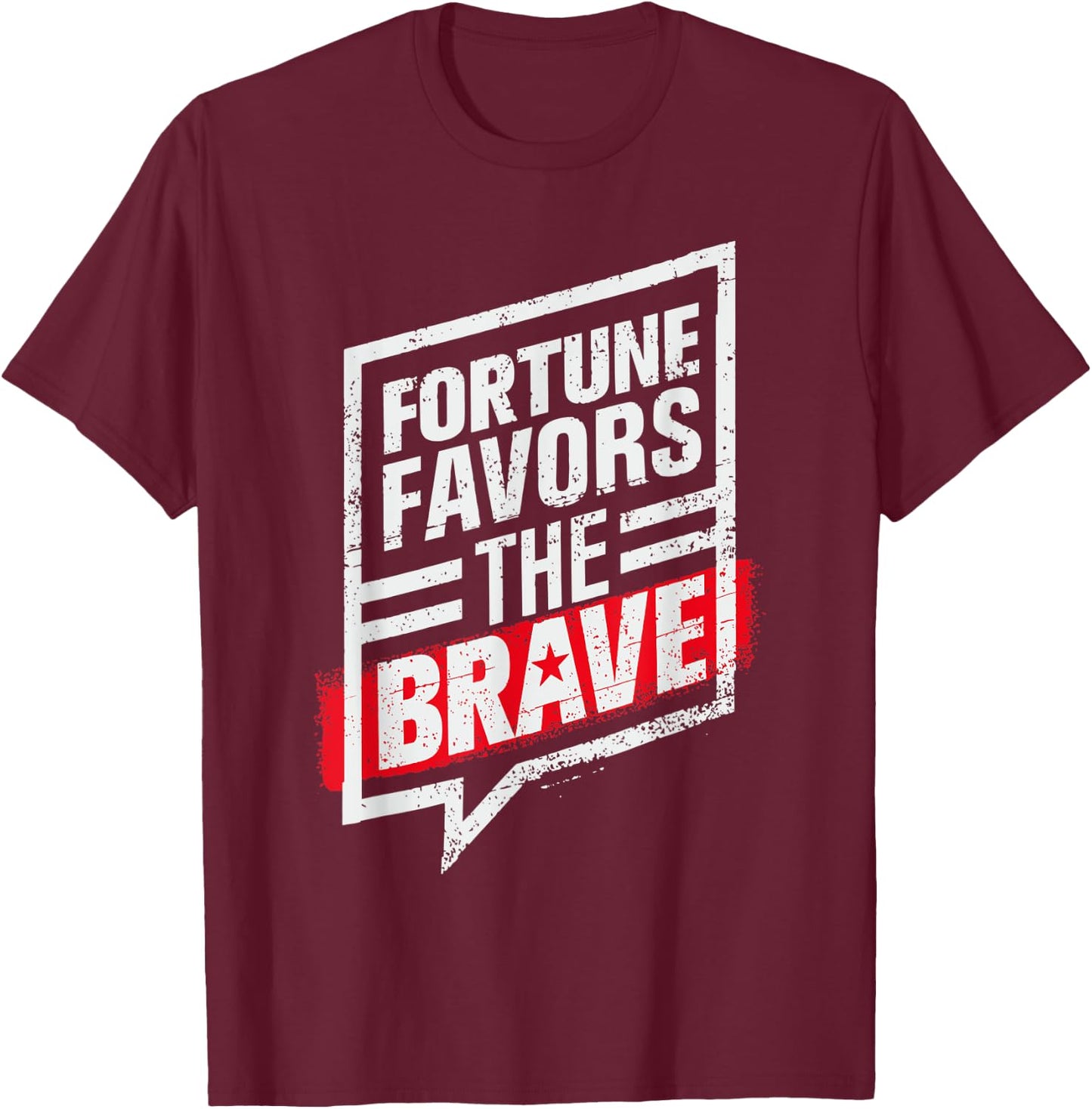 Fortis Fortuna Adiuvat - Latin - Fortune Favors The Brave T-Shirt - T-Shirt | Maroon