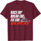 Race Em' Break Em' Fix Em' - Go Kart Racing Go Karting T-Shirt - T-Shirt | Maroon