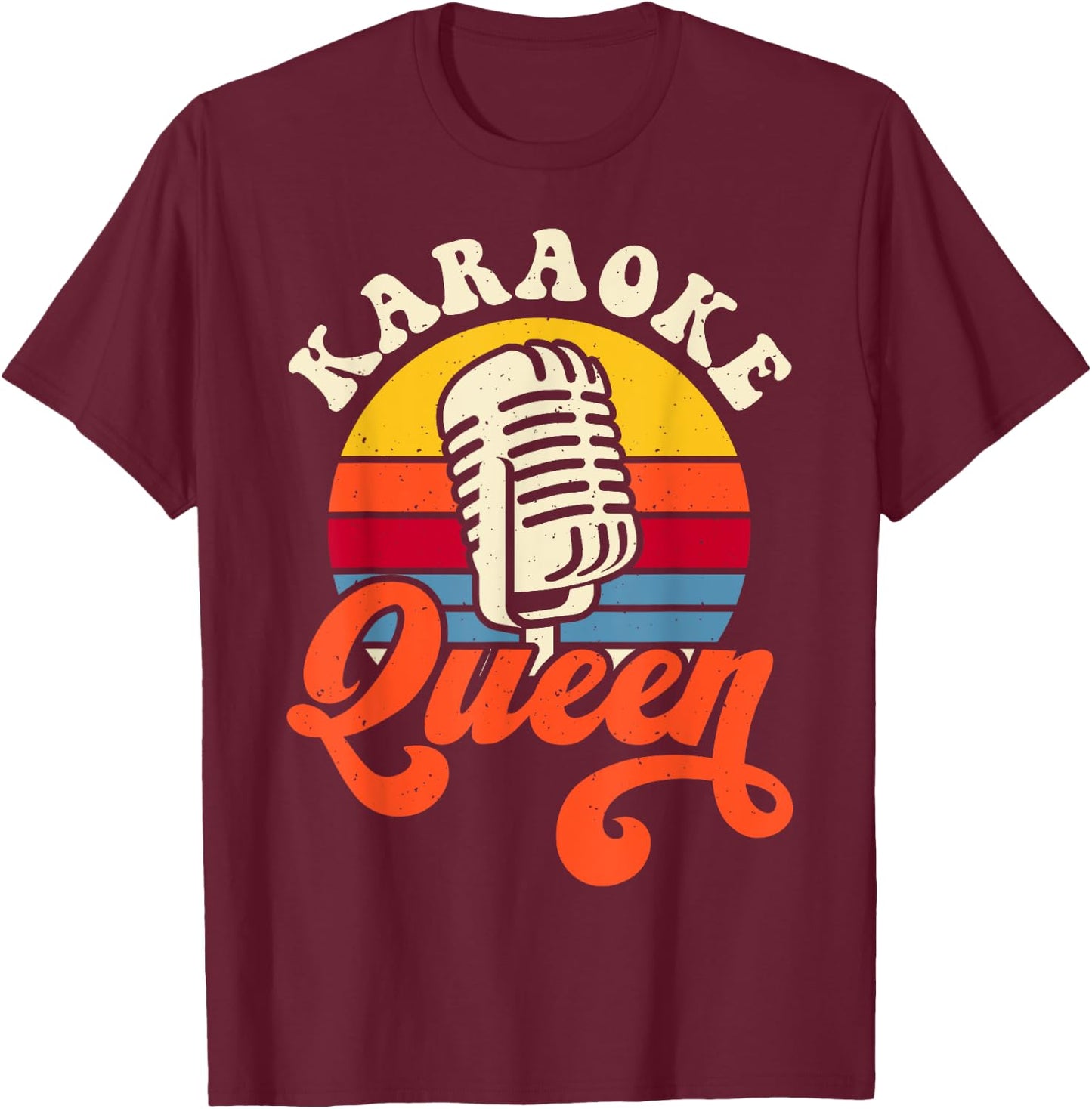 Karaoke Queen T-Shirt - T-Shirt | Maroon