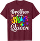 Brother Of The Slime Queen B-day Family Crown Birthday Girl T-Shirt - T-Shirt | Maroon