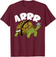 Arrr Pirate Tortoise Turtle Reptile Kids T-Shirt - T-Shirt | Maroon