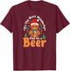 Time For Beer Design Christmas Ginger Bread T-Shirt - T-Shirt | Maroon