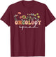 Wildflower Oncology Nurse Squad Retro Pediatric Oncology T-Shirt - T-Shirt | Maroon